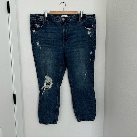 Abercrombie & Fitch The Skinny High Rise Jeans Distressed Medium Wash Size 36 - Picture 2 of 11